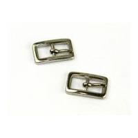 Rectangle Metal Buckle Fastener Silver