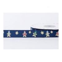 Reel Chic Gingerbread Man Print Grosgrain Ribbon