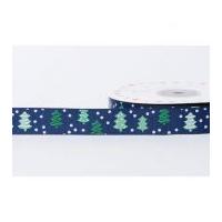 Reel Chic Tree & Snow Print Grosgrain Ribbon