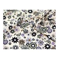 retro floral print cotton poplin fabric