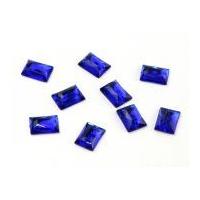 Rectangle Sew & Stick On Acrylic Jewels Royal Blue
