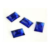 Rectangle Sew & Stick On Acrylic Jewels Royal Blue