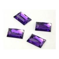 rectangle sew stick on acrylic jewels purple