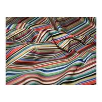 Retro Stripes Print Cotton Poplin Fabric