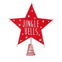 Red Jingle Bells Star Tree Topper