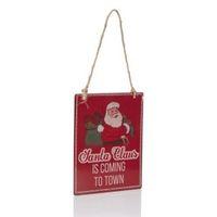 Red Santa Is Coming to Town Tree Decoration