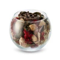 Red Potpourri In A Glass Bowl