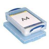 Really Useful 4 Litre Box for A4 Paper Clear 395x255x80mm