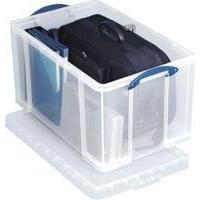 Really Useful 84 Litre Box with Lid Clear 710x440x380mm