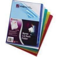 Rexel Nyrex Cut Back Folder A4 PVC Assorted Pack of 25 PFA4C