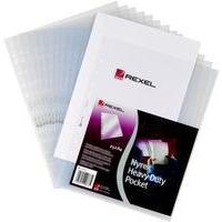 Rexel Nyrex Pocket PVC Clear Pack of 25 NRBA42 11031