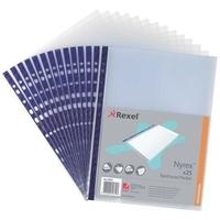 Rexel Nyrex Pocket PVC Open Top Clear Pack of 25 NPRA4