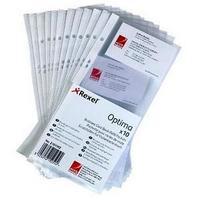 Rexel Optima Business Card Book Refill Pockets (Pack of 10)