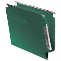 rexel crystalfile extra lateral 330mm files green 1 x pack of 25 files