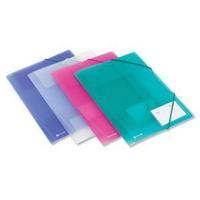 Rexel Ice (A4) File 4-Fold Durable Polypropylene Elasticated for 200 Sheets Assorted Colours (Pack of 4)