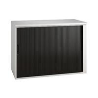 Reflections Low Tambour Storage Unit Black Gloss Self Assembly Required