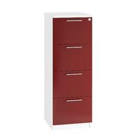 Reflections 4 Draw Filing Cabinet Burgundy Professional Assembly Included