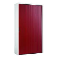 Reflections Tall Tambour Storage Unit Burgundy Self Assembly Required