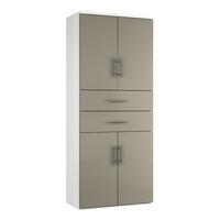 Reflections 4 Door 2 Drawer Combination Cupboard Stone Grey Professional Assembly Included