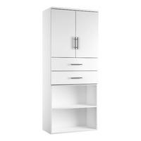 reflections 2 door 2 drawer combination cupboard white gloss professio ...