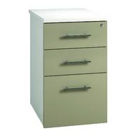 reflections 3 drawer desk high pedestal 80cm stone grey professional a ...