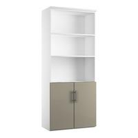 reflections 2 door combination cupboard stone grey professional assemb ...