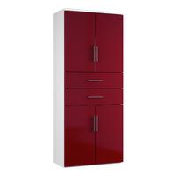 reflections 4 door 2 drawer combination cupboard burgundy professional ...