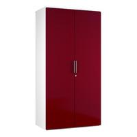 reflections 2 door tall storage unit burgundy self assembly required