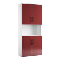 Reflections 4 Door Combination Cupboard Burgundy Self Assembly Required