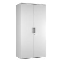 Reflections 2 Door Tall Storage Unit White Gloss Self Assembly Required