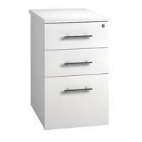 reflections 3 drawer desk high pedestal 60cm white gloss self assembly ...