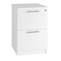 Reflections 2 Draw Filing Cabinet White Gloss Professional Assembly Included