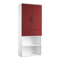 Reflections 2 Door 2 Drawer Combination Cupboard Burgundy Self Assembly Required