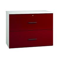 Reflections 2 Draw Side Filing Cabinet Burgundy Self Assembly Required