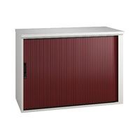 Reflections Low Tambour Storage Unit Burgundy Self Assembly Required