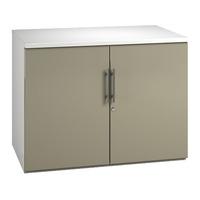 reflections 2 door low storage unit stone grey professional assembly i ...