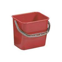 RED PLASTIC BUCKET 6 L