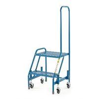 retractable wheel mobile step 2 step with single looped handrail mesh  ...