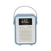 Retro Mini Portable DAB Radio, Pale Blue
