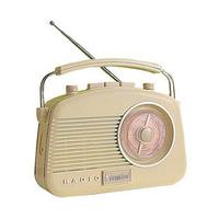 Retro Portable Radio, Cream