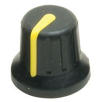 Re\'an P670-S-04-S6 16mm Soft Touch Knob with Yellow Pointer