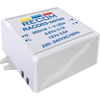Recom Lighting 21000128 3W AC-DC LED Power Supply 3-12V 350mA