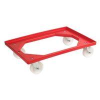 Red & White Fits Two 400 x 300mm or One 600 x 400mm Container(S) Plastic Container Dolly