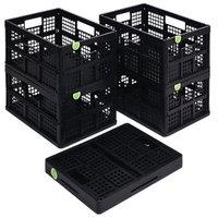 Really Useful Folding Box/Crate Black 32L