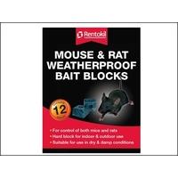 rentokil mouse rat weatherproof bait blocks 12