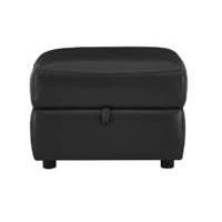 relax station cozy leather storage footstool