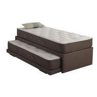 Relyon Upholstered Guest Bed in Tweed with Mattresses Single x 2 Pocket Mattresses With Headboard