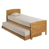 Relyon Deluxe Guest Bed with Mattresses Oak x 2 Open Coil Mattresses