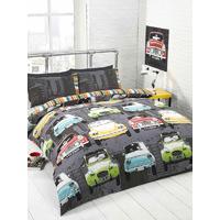 Retro Cars Double Duvet Cover and Pillowcase Set