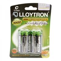 Rechargeable C Ni-MH Batteries 3000mAh 2 Pack